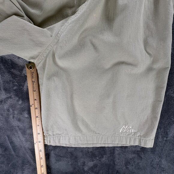 NO FEAR Khaki Shorts Men L Sun Faded Bleached Distressed X Game Made in USA Surf - Picture 9 of 14